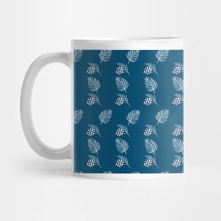 Tropical pattern with exotic leaves silhouettes Mug